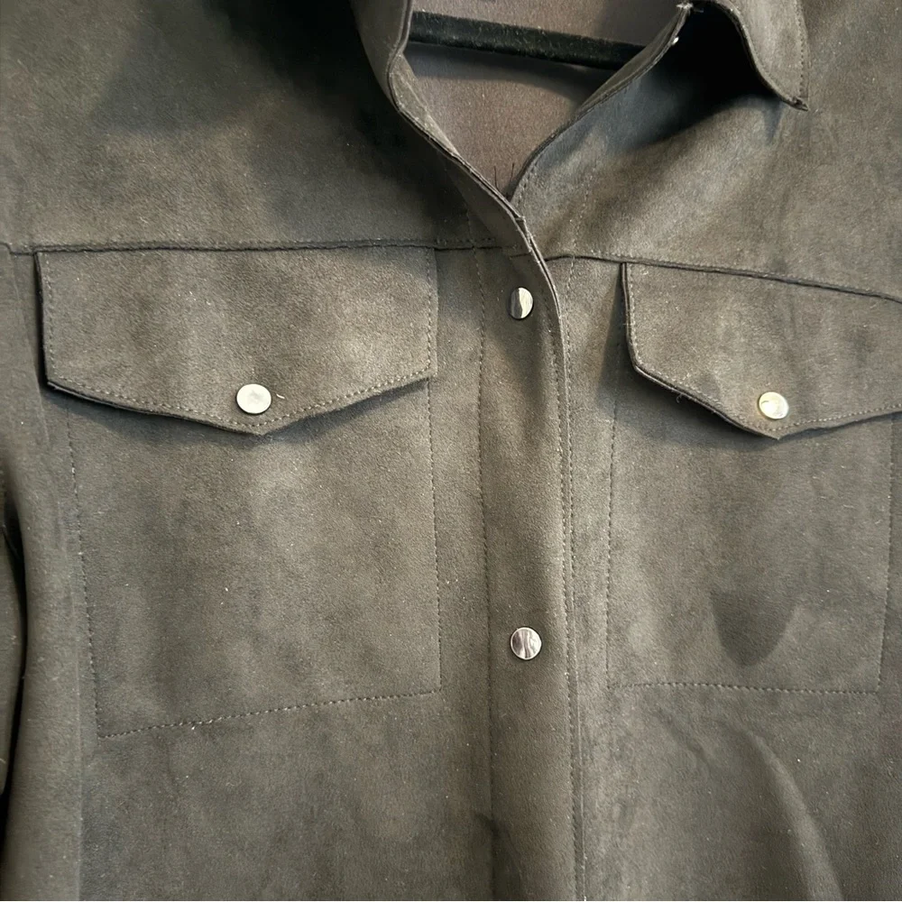 Truth by Republic Black Suede Shacket - Picture 4 of 5